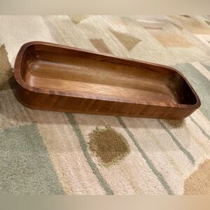 Acacia Wood Dough Tray Bread Bowl / Trinket Bowl - made in Thailand (Threshold)